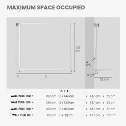 Foxydry Séchoir mural 2 grilles blanc 152x52x137 cm alu Wall Plus 150