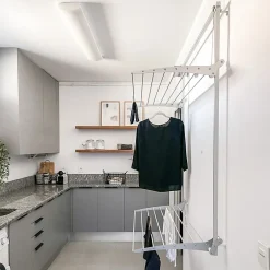 Foxydry Séchoir mural 2 grilles blanc 152x52x137 cm alu Wall Plus 150