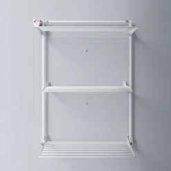 Foxydry Séchoir mural 3 grilles pliables blanc 108x52x137 cm alu Tower 100* Etendoir À Linge