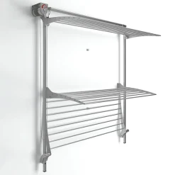 Foxydry Séchoir mural 3 grilles pliables 152x52x137 cm alu Tower 150* Etendoir À Linge