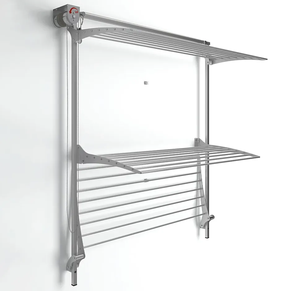 Foxydry Séchoir mural 3 grilles pliables 152x52x137 cm alu Tower 150* Etendoir À Linge