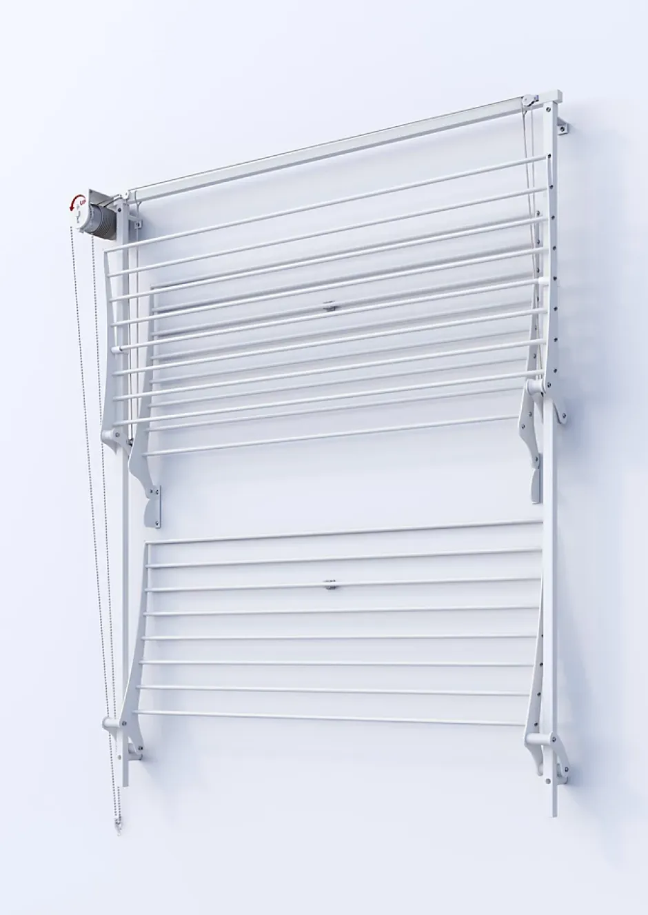 Foxydry Séchoir mural 3 grilles pliables 152x52x137 cm alu Tower 150* Etendoir À Linge