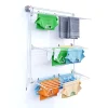 Foxydry Séchoir mural 3 grilles pliables blanc 128x52x137 cm alu Tower 120