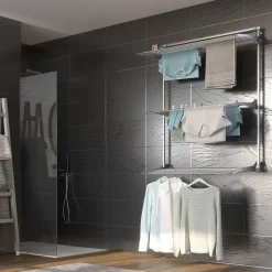 Foxydry Séchoir mural 3 grilles pliables 128x52x137 cm alu Tower 120* Etendoir À Linge