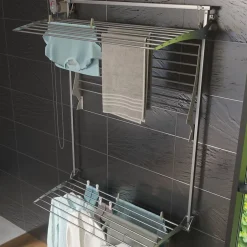 Foxydry Séchoir mural 3 grilles pliables 128x52x137 cm alu Tower 120* Etendoir À Linge