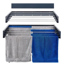 Foxydry Séchoir mural alu pliable 101x50x13cm anthracite Hide 100* Etendoir À Linge