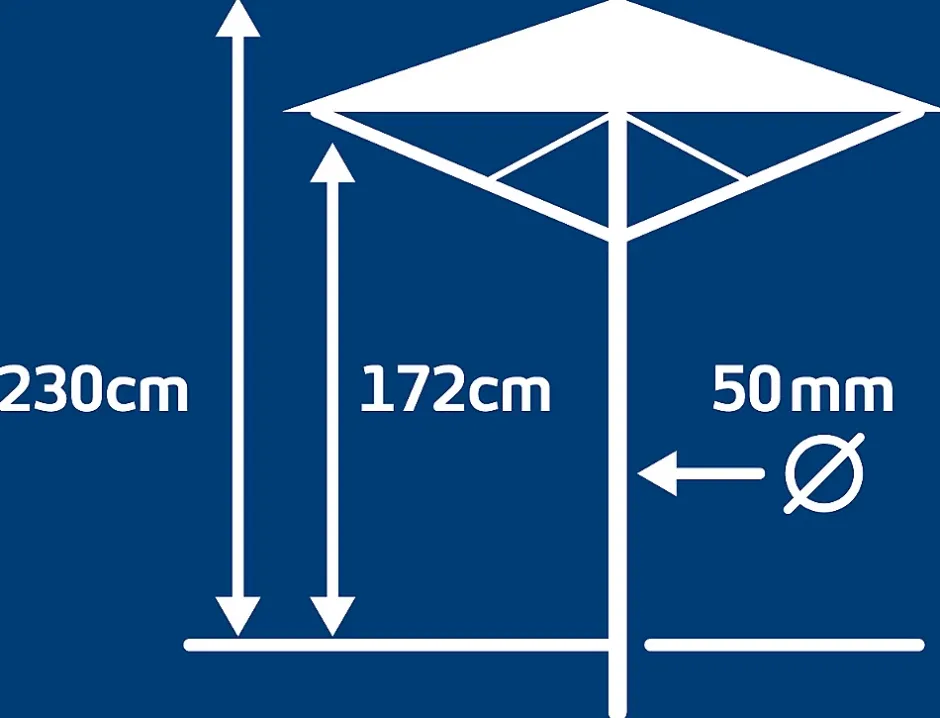 Leifheit Séchoir parapluie extérieur avec toit étanche et douille de fixation, 40 m d'étendage, noir et gris, LinoProtect 400