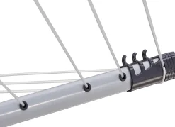 Leifheit Séchoir parapluie extérieur avec housse de protection, 50 m d'étendage, noir et gris, LinoLift 500