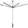Leifheit Séchoir parapluie extérieur avec douille de fixation, 60 m d'étendage, noir et gris, Linomatic Plus 600* Etendoir À Linge