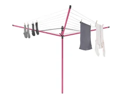 Brabantia Séchoir parapluie rotatif 50m d'étendage, rose, Lift'O Matic