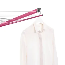 Brabantia Séchoir parapluie rotatif 50m d'étendage, rose, Lift'O Matic
