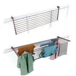 Foxydry Séchoir rabattable extérieur corten 162x63x8 cm Duo* Etendoir À Linge