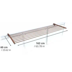Foxydry Séchoir rabattable extérieur corten 162x63x8 cm Duo* Etendoir À Linge