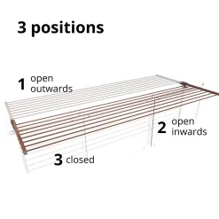 Foxydry Séchoir rabattable extérieur corten 162x63x8 cm Duo* Etendoir À Linge