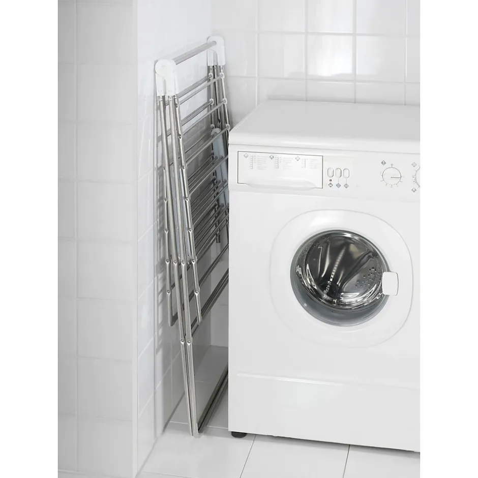 Wenko Séchoir étendoir en acier ajustable Flex - 15 m d'étandage