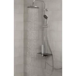 Schütte SCHÜTTE AQUASTAR système de douche avec tablette chromé/anthracite* Colonne De Douche Thermostatique