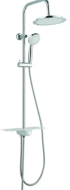 Schütte SCHÜTTE AQUASTAR système de douche avec tablette chromé/blanc
