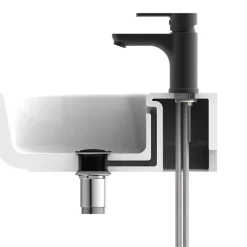 Schütte SCHÜTTE Mitigeur de lavabo DENVER Noir mat* Robinet De Douche