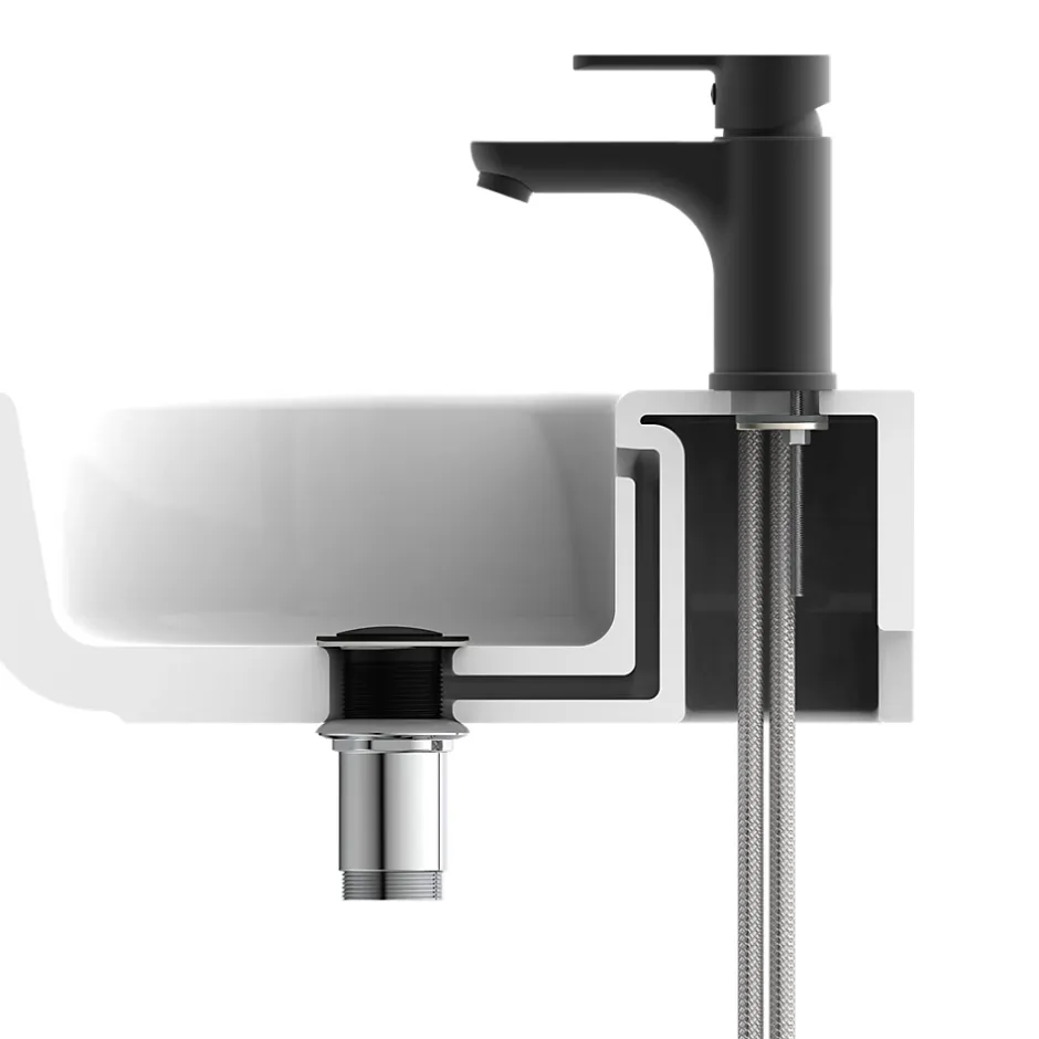 Schütte SCHÜTTE Mitigeur de lavabo DENVER Noir mat* Robinet De Douche