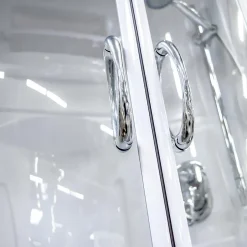 Schulte cabine de douche intégrale - 92x92x216 cm - arrondie - verre 4 mm - cabine de douche complète - blanc - Helgoland III* Cabine De Douche