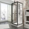 Schulte cabine de douche intégrale Juist - 80x80x190 cm - Portes coulissantes - Noir - Verre transparent* Cabine De Douche