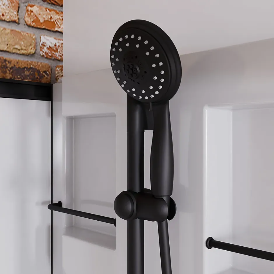 Schulte cabine de douche intégrale Juist - 80x80x190 cm - Portes coulissantes - Noir - Verre transparent* Cabine De Douche