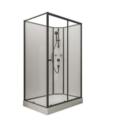 Schulte cabine de douche intégrale - porte coulissante ouverture vers la droite - 120x90cm - verre 5mm* Cabine De Douche