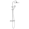 Schulte colonne de douche - mitigeur thermostatique - robinetterie avec douche de tête effet pluie - douchette 3 jets - chromé* Colonne De Douche Thermostatique