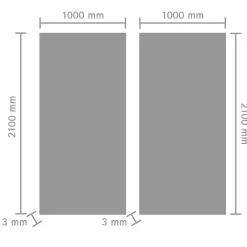 Schulte pack de 2 panneaux muraux 100x210cm+3 profilés alu - revêtement - DécoDesign DÉCOR pierre gris-clair* Panneau Mural De Salle De Bains