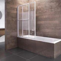 Schulte Pare-baignoire extensible 70-118x140 cm - Écran coulissant en verre 3 mm - Blanc