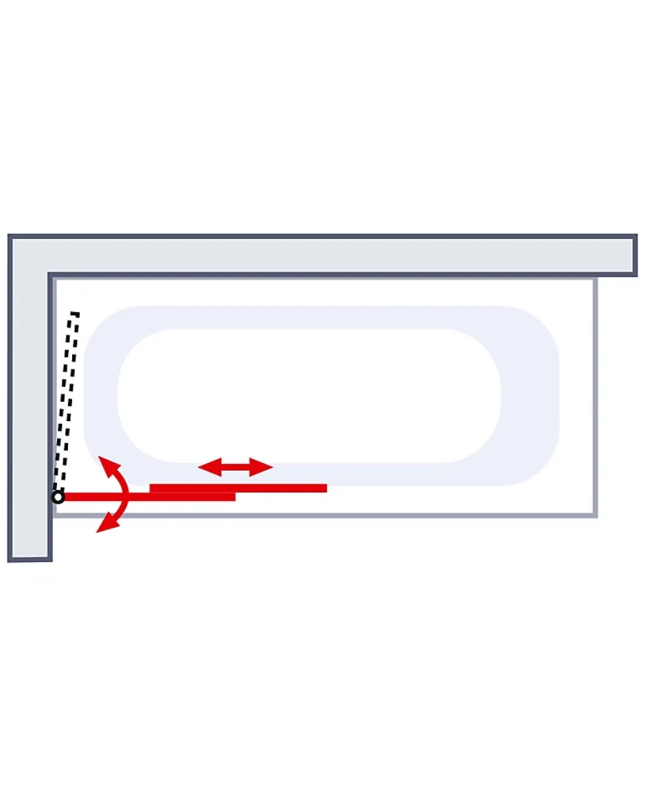 Schulte Pare-baignoire extensible 70-118x140 cm - Écran coulissant en verre 3 mm - Blanc