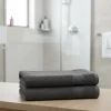 GoodHome Serviette de bain anthracite 140 x 70 cm, Koros