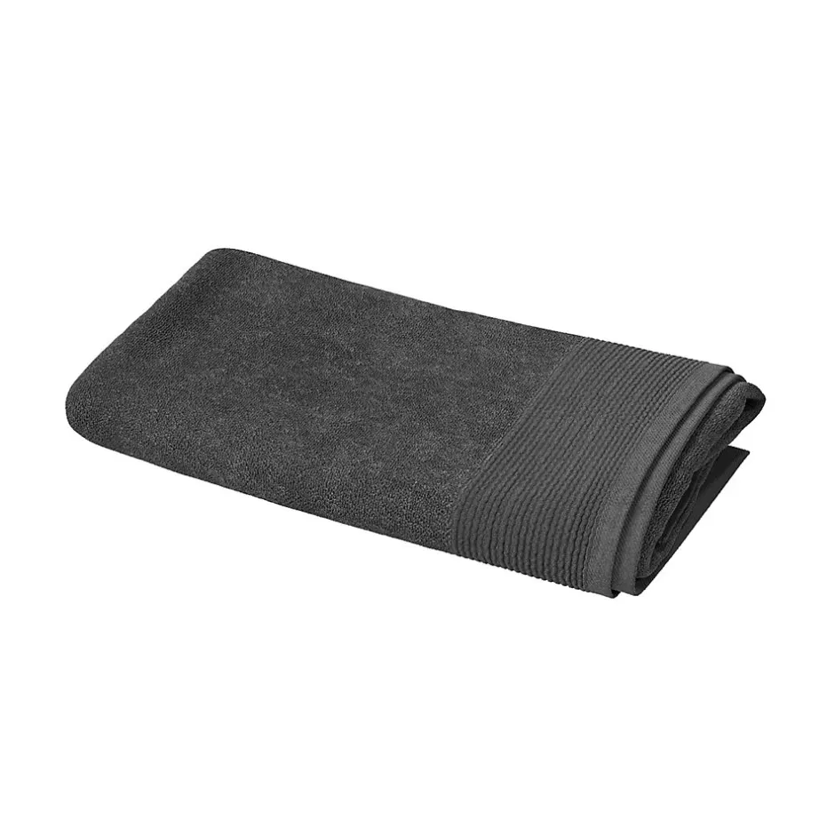 GoodHome Serviette de bain anthracite 140 x 70 cm, Koros