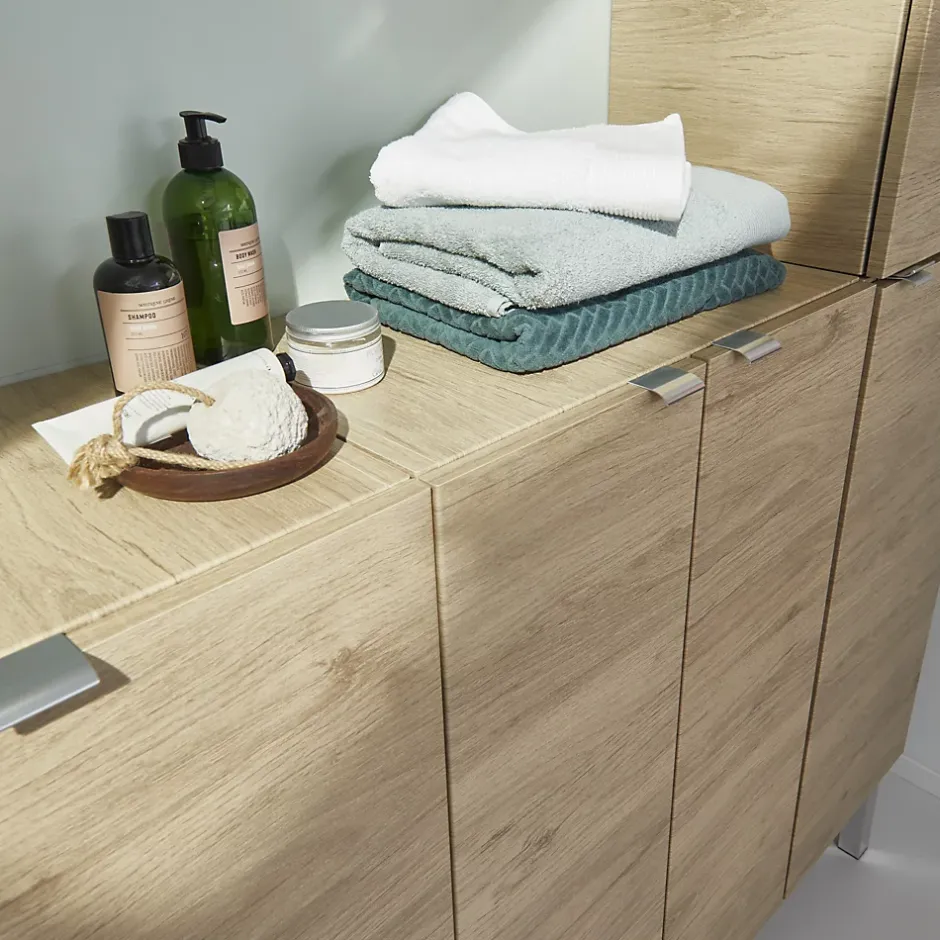 GoodHome Serviette de bain blanche 140 x 70 cm, Koros