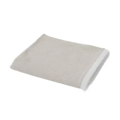 GoodHome Serviette de bain blanche et beige galet Elland 150 x 100 cm