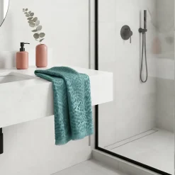 GoodHome Serviette de bain bleu nil 140 x 70 cm, Sary* Serviette De Bain