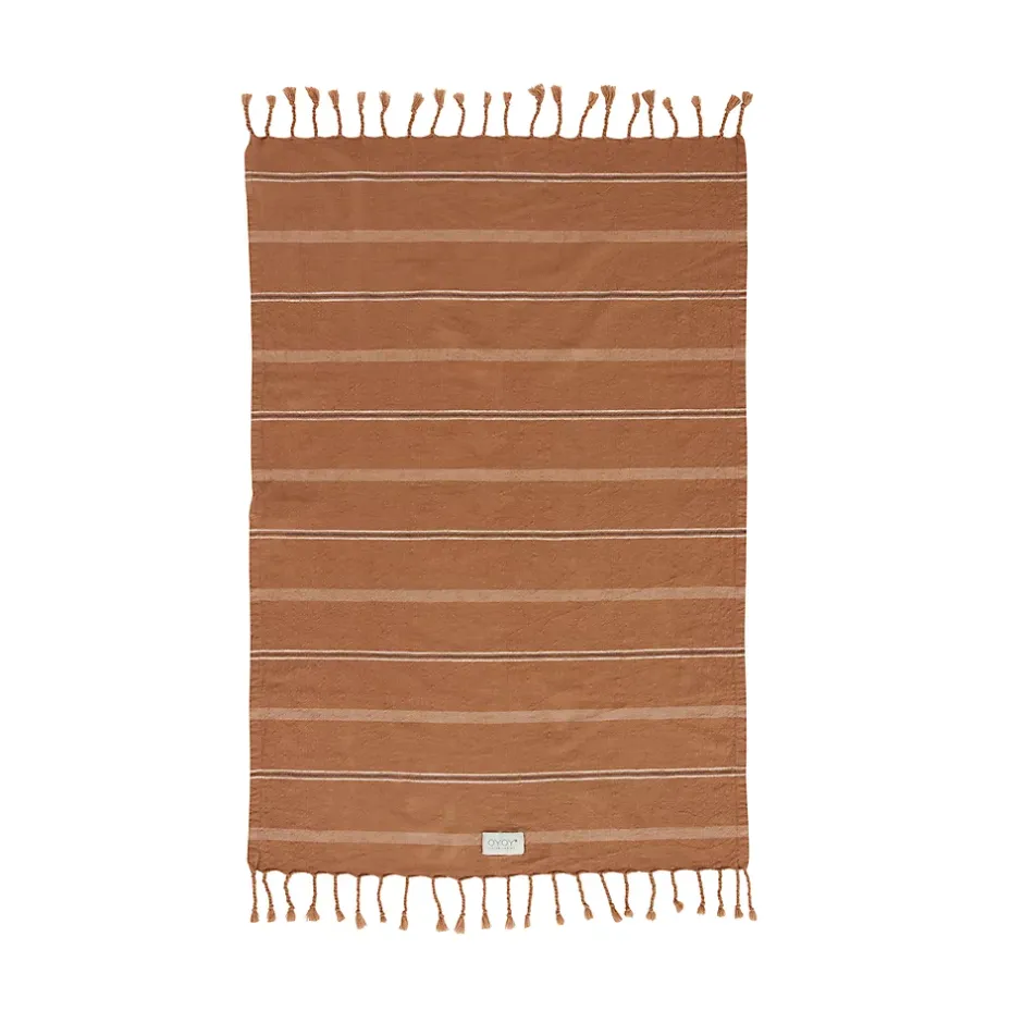 OYOY Living Serviette de bain Kyoto marron en coton organique H100x67cm* Serviette De Toilette