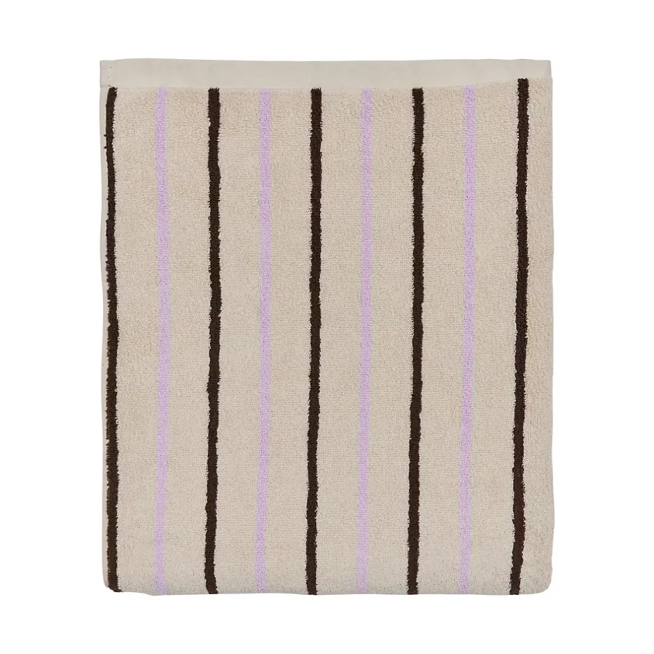 OYOY Living Serviette de bain rose en coton organique H150x100cm