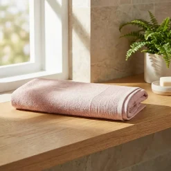 GoodHome Serviette de bain rose nude 140 x 70 cm, Koros