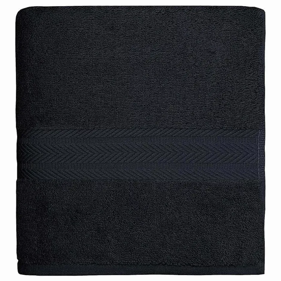 Sensei Maison Serviette de toilette 550 g/m² Noir 50x100 cm LUXURY
