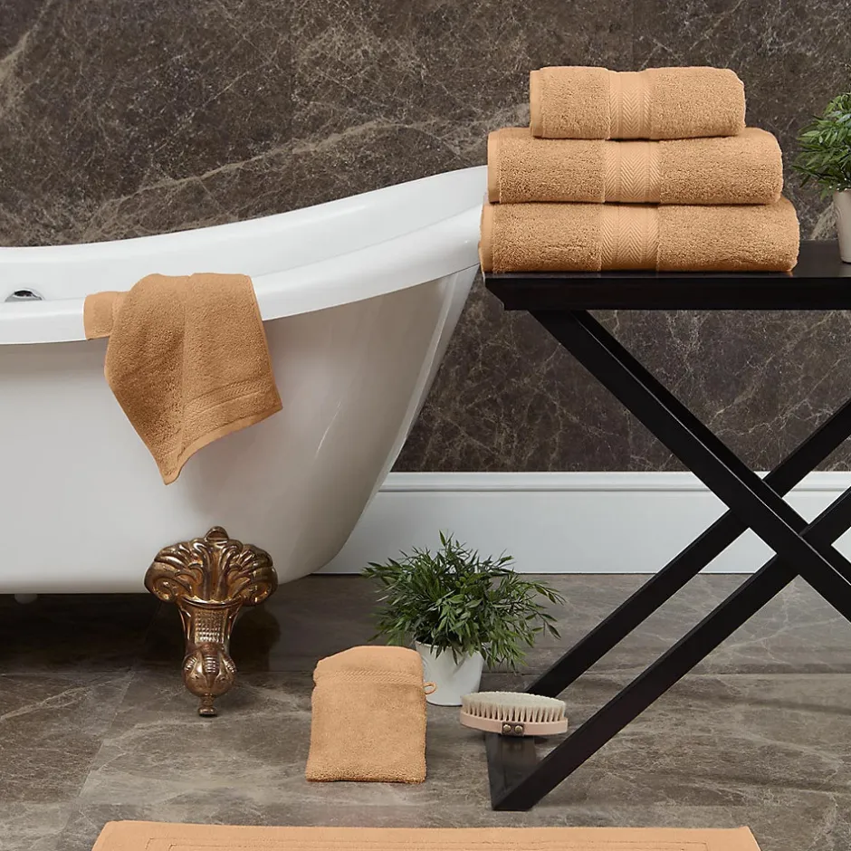 Sensei Maison Serviette de toilette 550 g/m² Pêche 50x100 cm LUXURY