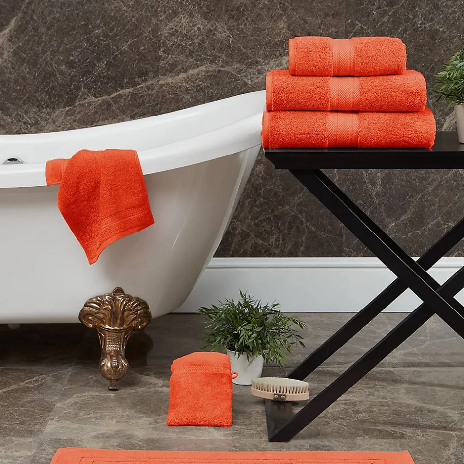 Sensei Maison Serviette de toilette 550 g/m² Corail 50x100 cm LUXURY