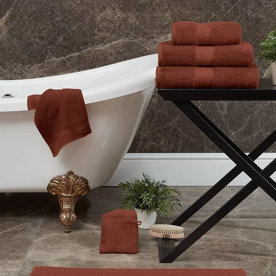 Sensei Maison Serviette de toilette 550 g/m² Terracota 50x100 cm LUXURY* Serviette De Toilette