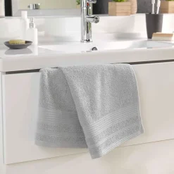 Eden Serviette de toilette 50 x 90 cm Tendresse gris perle