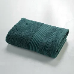 Douceur D'Intérieur Serviette de toilette 50 x 90 cm eponge unie tendresse Emeraude