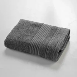 Douceur D'Intérieur Serviette de toilette 50 x 90 cm eponge unie tendresse Anthracite* Serviette De Toilette