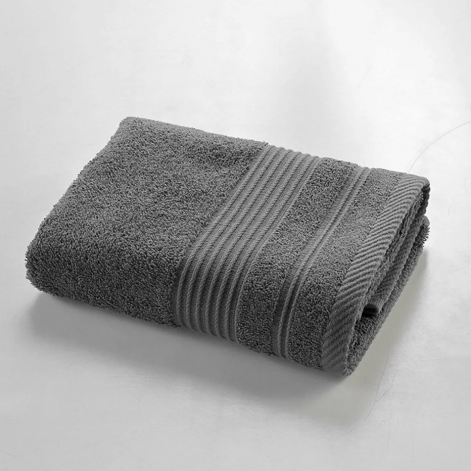 Douceur D'Intérieur Serviette de toilette 50 x 90 cm eponge unie tendresse Anthracite* Serviette De Toilette