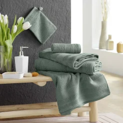 Eden Serviette de toilette 50 x 90 cm Tendresse vert cèdre