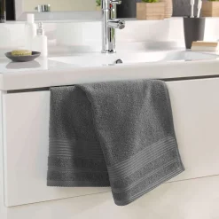 Eden Serviette de toilette 50 x 90 cm Tendresse anthracite