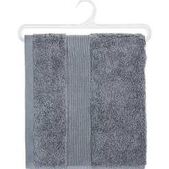Atmosphera Créateur D'Intérieur Serviette de toilette Essentiel - coton 450 gr/m² - gris anthracite 50x90 cm - Atmosphera* Serviette De Toilette
